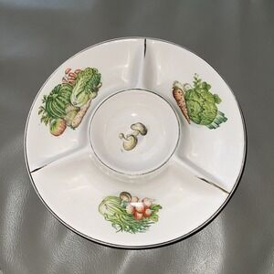 Vintage Relish Tray Royal Sealy Japan Porcelain Vegetable Plate Serving Dish